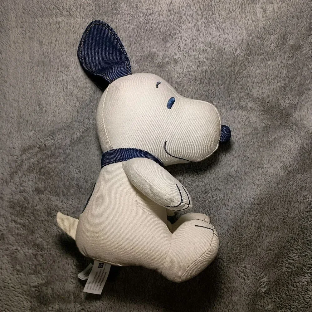 American Eagle Limited Edition Denim Snoopy Peanuts 8” Plush Stuffed Animal Rare